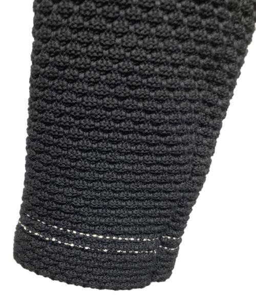 anuans（アニュアンス）anuans (アニュアンス) ノーカラーニットジャケット ブラック サイズ:Ｍの古着・服飾アイテム