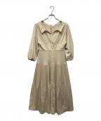 HER LIP TOハーリップトゥ）の古着「Pleated Open Shirt Dress」｜ベージュ