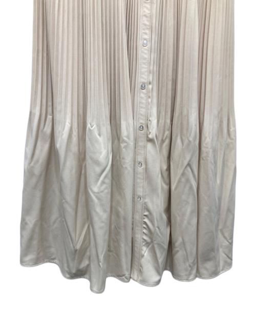 HER LIP TO（ハーリップトゥ）HER LIP TO (ハーリップトゥ) Pleated Open Shirt Dress ベージュ サイズ:Mの古着・服飾アイテム