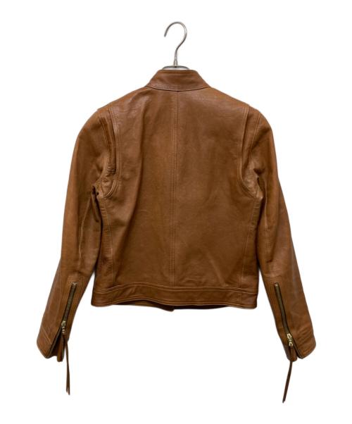 COACH（コーチ）COACH (コーチ) シングルライダースジャケット ブラウン サイズ:SIZE 2の古着・服飾アイテム