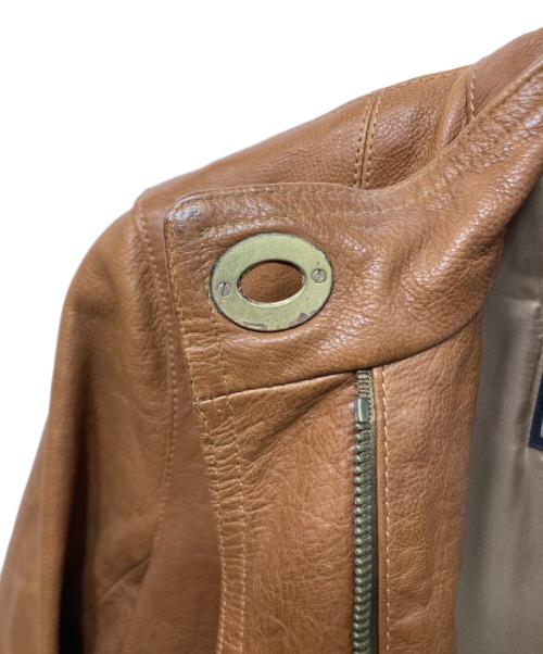 COACH（コーチ）COACH (コーチ) シングルライダースジャケット ブラウン サイズ:SIZE 2の古着・服飾アイテム