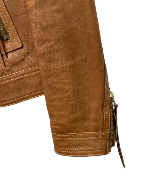 COACH（コーチ）COACH (コーチ) シングルライダースジャケット ブラウン サイズ:SIZE 2の古着・服飾アイテム