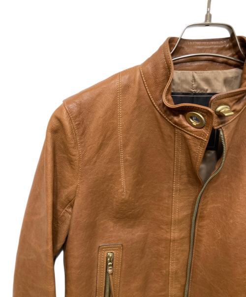 COACH（コーチ）COACH (コーチ) シングルライダースジャケット ブラウン サイズ:SIZE 2の古着・服飾アイテム