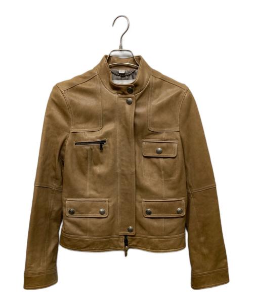 COACH（コーチ）COACH (コーチ) マルチポケットレザージャケット ブラウン サイズ:Sの古着・服飾アイテム