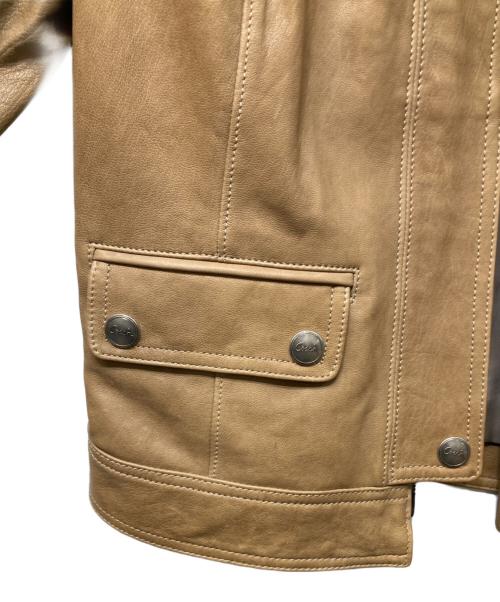 COACH（コーチ）COACH (コーチ) マルチポケットレザージャケット ブラウン サイズ:Sの古着・服飾アイテム