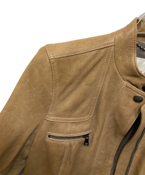 COACH（コーチ）COACH (コーチ) マルチポケットレザージャケット ブラウン サイズ:Sの古着・服飾アイテム