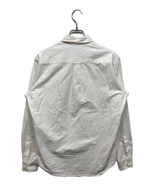 maison kitsune（メゾンキツネ）MAISON KITSUNE (メゾンキツネ) フォックスヘッドシャツ ホワイト サイズ:41の古着・服飾アイテム