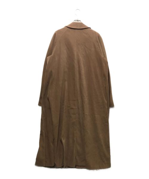MaxMara（マックスマーラ）MaxMara (マックスマーラ) スウェードライクロングコート / 白タグ ブラウン サイズ:38の古着・服飾アイテム