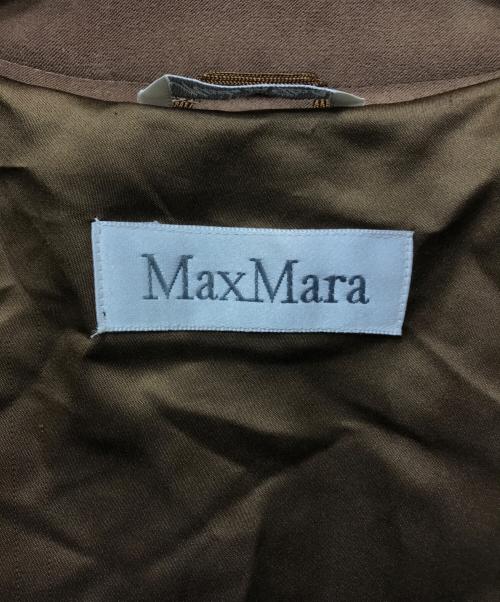 MaxMara（マックスマーラ）MaxMara (マックスマーラ) スウェードライクロングコート / 白タグ ブラウン サイズ:38の古着・服飾アイテム