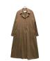 MaxMara（マックスマーラ）の古着「スウェードライクロングコート / 白タグ」｜ブラウン