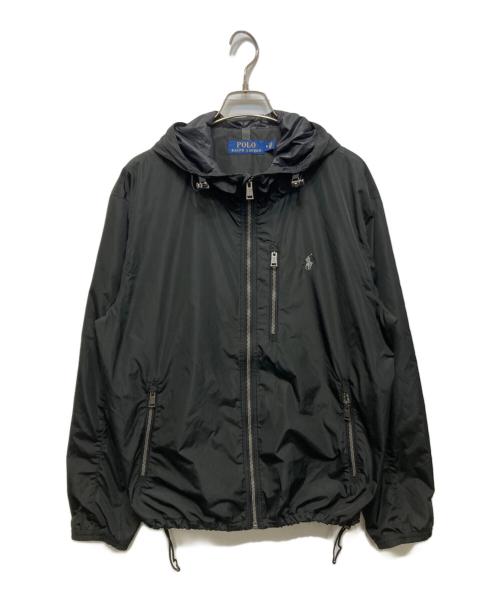 POLO RALPH LAUREN（ポロ・ラルフローレン）POLO RALPH LAUREN (ポロ・ラルフローレン) マウンテンパーカー　フーデットナイロンジャケット ブラック サイズ:Ｍの古着・服飾アイテム
