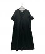 house of lotusハウスオブロータス）の古着「フリルノースリーブワンピース」｜ブラック