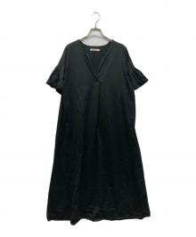 house of lotus（ハウスオブロータス）の古着「フリルノースリーブワンピース」｜ブラック