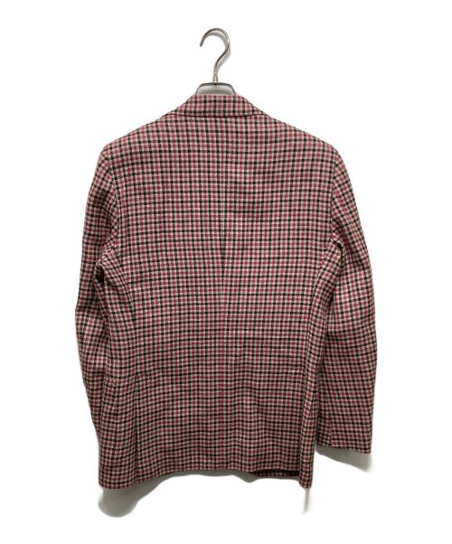 LARDINI（ラルディーニ）LARDINI (ラルディーニ) ウール/シルク ガンクラブチェック ジャケット ピンク サイズ: SIZE 46の古着・服飾アイテム