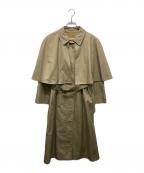 Burberry'sバーバリー）の古着「裏地ノバチェック 比翼ステンカラーコート」｜ベージュ