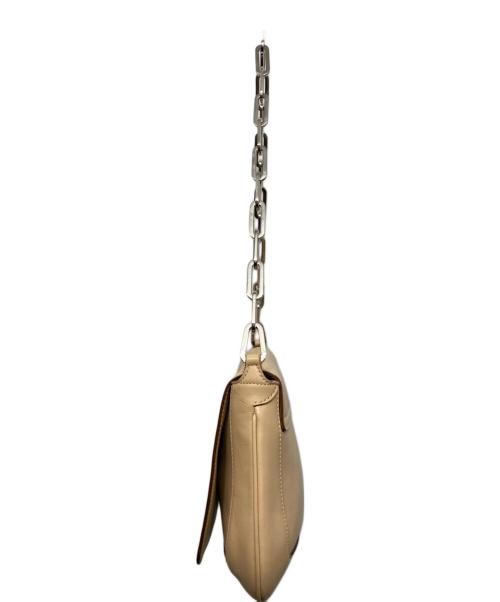 GUCCI（グッチ）GUCCI (グッチ) チェーンワンショルダーバッグ ベージュの古着・服飾アイテム