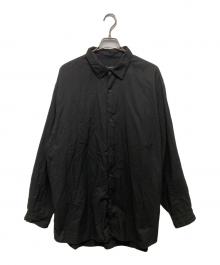 COMOLI（コモリ）の古着「KHADIコットンWレイヤー コモリシャツ」｜ブラック