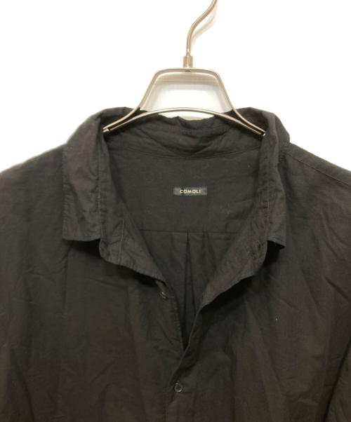 COMOLI（コモリ）COMOLI (コモリ) KHADIコットンWレイヤー コモリシャツ ブラック サイズ:3の古着・服飾アイテム