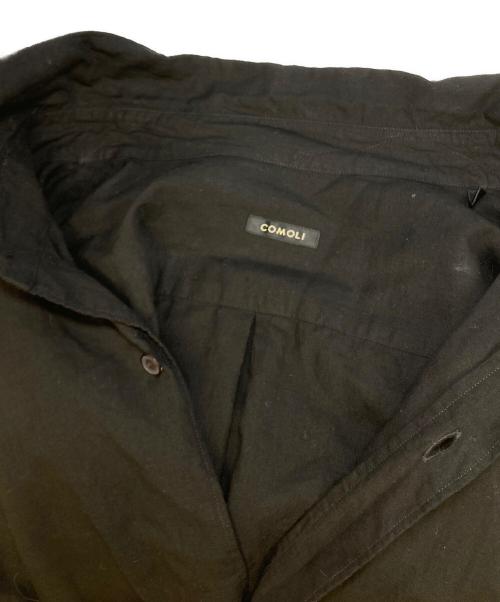 COMOLI（コモリ）COMOLI (コモリ) KHADIコットンWレイヤー コモリシャツ ブラック サイズ:3の古着・服飾アイテム
