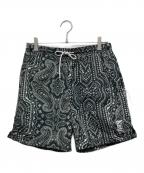 KITHキス）の古着「ペイズリー柄ハーフパンツ」｜ブラック