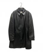 EMPORIO ARMANIエンポリオ アルマーニ）の古着「レザーライクジップコート」｜ブラック