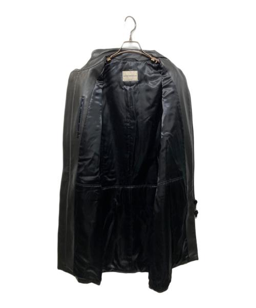 EMPORIO ARMANI（エンポリオ アルマーニ）EMPORIO ARMANI (エンポリオ アルマーニ) レザーライクジップコート ブラック サイズ:54の古着・服飾アイテム
