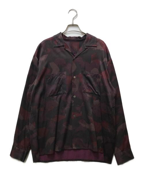 URU（ウル）URU (ウル) オープンカラーシャツ パープル サイズ:3の古着・服飾アイテム