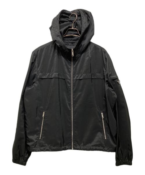 PRADA（プラダ）PRADA (プラダ) ナイロンジャケット Triangle Plate Nylon Hood Jacket ブラック サイズ:58の古着・服飾アイテム