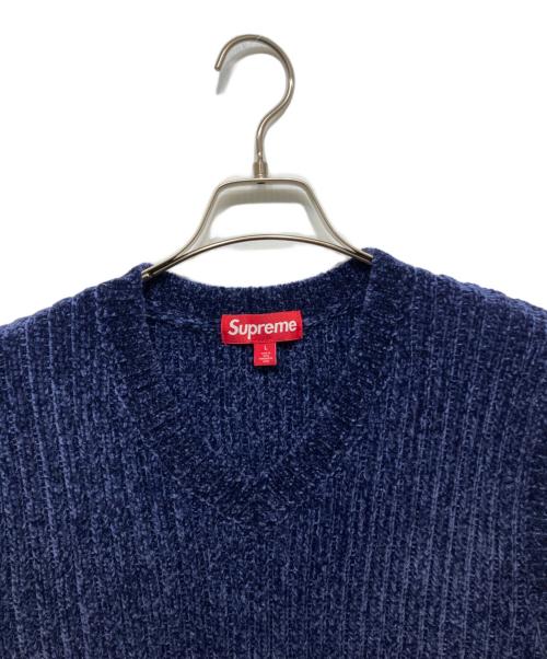 SUPREME（シュプリーム）Supreme (シュプリーム) CHENILLE SWEATER VEST ネイビー サイズ:Lの古着・服飾アイテム