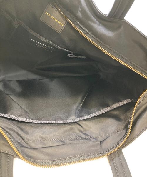 ANYA HINDMARCH（アニヤ・ハインドマーチ）ANYA HINDMARCH (アニヤ・ハインドマーチ) MULTI POCKET TOTE ブラックの古着・服飾アイテム