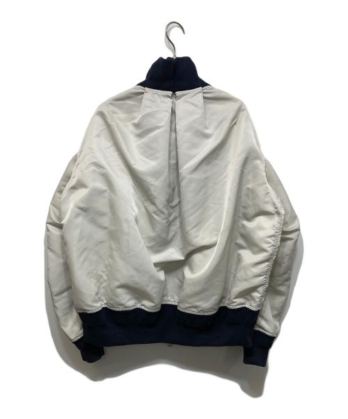 sacai（サカイ）sacai (サカイ) MA-1×Melton Jacket / 19-04714  グレー×ネイビー サイズ:1の古着・服飾アイテム