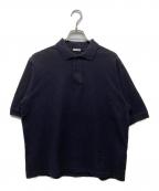 COMOLIコモリ）の古着「鹿の子 半袖ポロシャツ」｜ネイビー