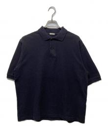 COMOLI（コモリ）の古着「鹿の子 半袖ポロシャツ」｜ネイビー