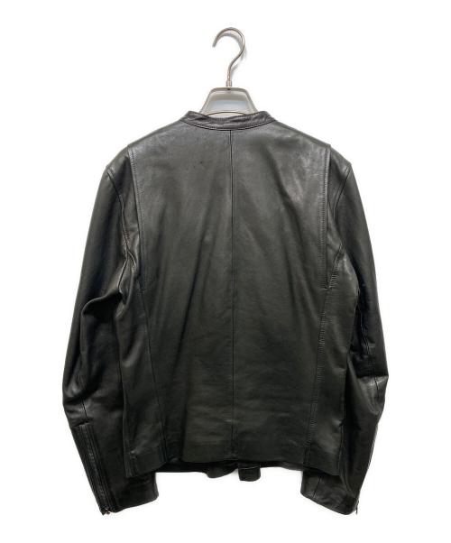 EMMETI（エンメティ）EMMETI (エンメティ) ラムレザージャケット ブラック サイズ:44の古着・服飾アイテム