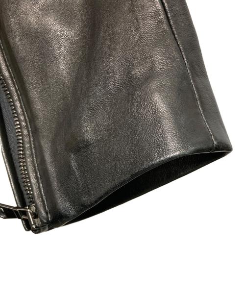 EMMETI（エンメティ）EMMETI (エンメティ) ラムレザージャケット ブラック サイズ:44の古着・服飾アイテム