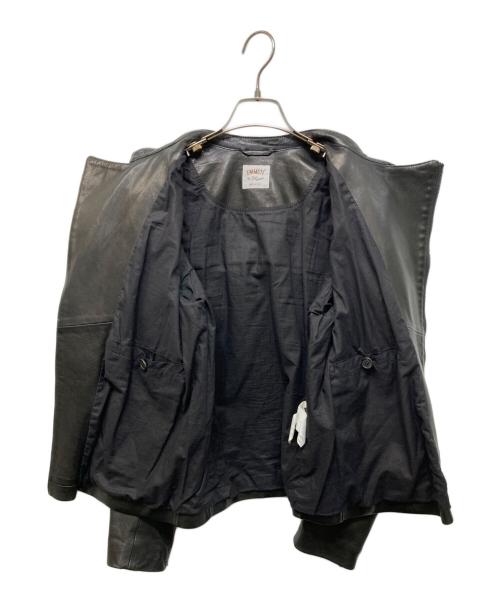EMMETI（エンメティ）EMMETI (エンメティ) ラムレザージャケット ブラック サイズ:44の古着・服飾アイテム