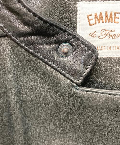 EMMETI（エンメティ）EMMETI (エンメティ) ラムレザージャケット ブラック サイズ:44の古着・服飾アイテム