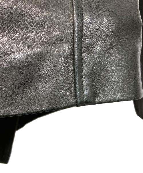 EMMETI（エンメティ）EMMETI (エンメティ) ラムレザージャケット ブラック サイズ:44の古着・服飾アイテム