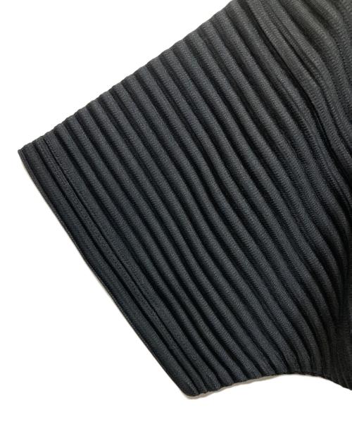 HOMME PLISSE ISSEY MIYAKE（オム プリッセ イッセイ ミヤケ）HOMME PLISSE ISSEY MIYAKE (オム プリッセ イッセイ ミヤケ) プリーツポロシャツ ブラック サイズ:２の古着・服飾アイテム