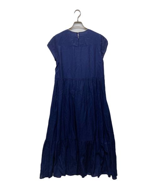 BALLSEY（ボールジィ）BALLSEY (ボールジィ) ランダムドットジャカード ティアードワンピース ブルー サイズ:36の古着・服飾アイテム