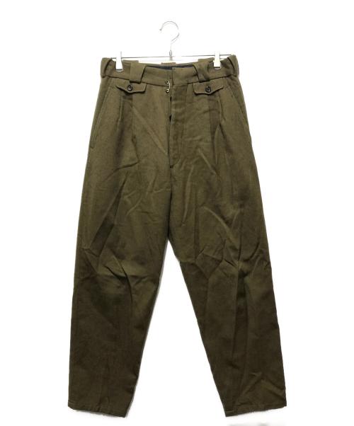 Yohji Yamamoto pour homme（ヨウジヤマモト プールオム）Yohji Yamamoto pour homme (ヨウジヤマモト プールオム) 2タックウールパンツ グリーン サイズ:Ｓの古着・服飾アイテム
