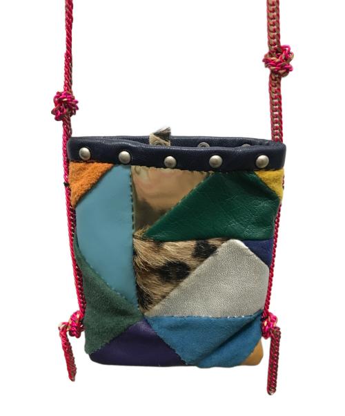 sacai（サカイ）sacai (サカイ) レザーネックポーチ ネイビーの古着・服飾アイテム