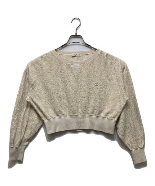 CELINE（セリーヌ）CELINE (セリーヌ) Pullover Sweatshirt Vanilla Color Cotton Crewneck / 2Y758953Q  ホワイト サイズ:XSの古着・服飾アイテム
