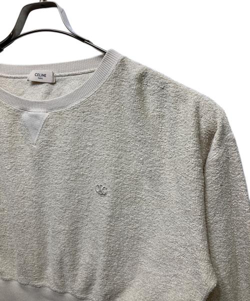 CELINE（セリーヌ）CELINE (セリーヌ) Pullover Sweatshirt Vanilla Color Cotton Crewneck / 2Y758953Q  ホワイト サイズ:XSの古着・服飾アイテム