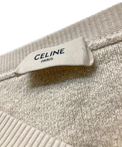 CELINE（セリーヌ）CELINE (セリーヌ) Pullover Sweatshirt Vanilla Color Cotton Crewneck / 2Y758953Q  ホワイト サイズ:XSの古着・服飾アイテム