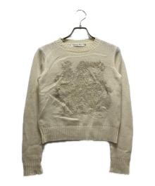 Christian Dior（クリスチャン ディオール）の古着「スター刺繍カシミヤニット　イタリア製　214S57AM001　」｜ホワイト