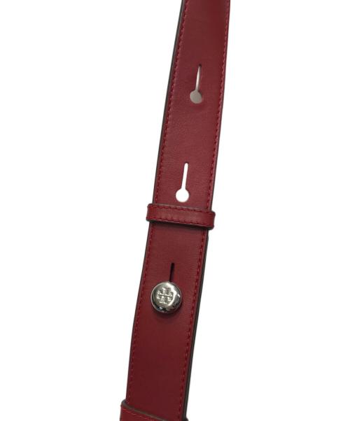 TORY BURCH（トリーバーチ）TORY BURCH (トリーバーチ) JAMES スムースレザーサドルショルダーバッグ レッドの古着・服飾アイテム