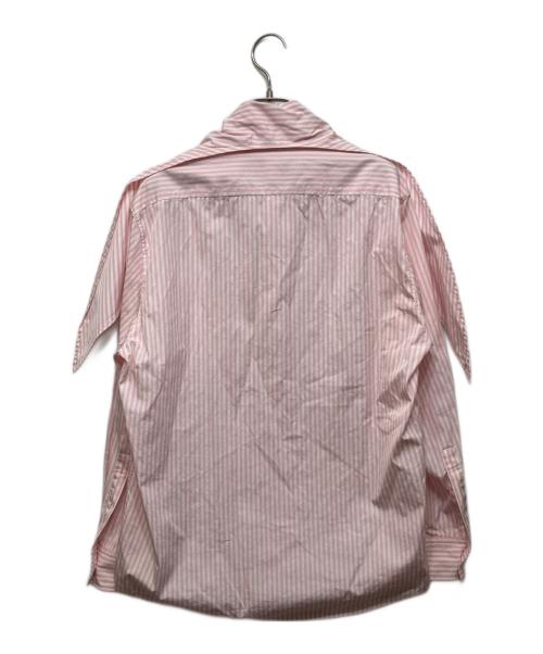 PLAN C（プランシー）Plan C (プランシー) ボウタイストライプシャツ ピンク サイズ:40の古着・服飾アイテム
