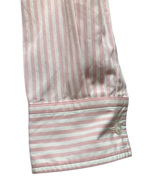 PLAN C（プランシー）Plan C (プランシー) ボウタイストライプシャツ ピンク サイズ:40の古着・服飾アイテム