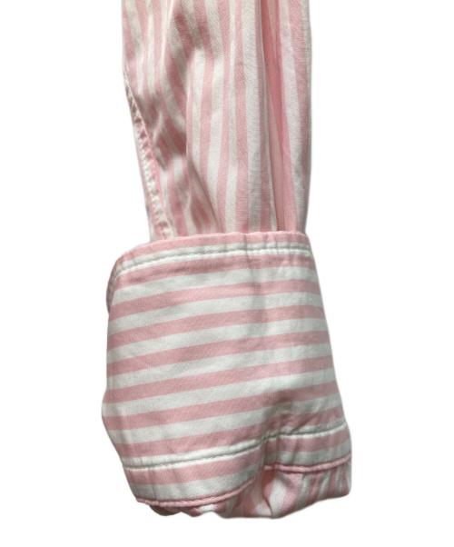 PLAN C（プランシー）Plan C (プランシー) ボウタイストライプシャツ ピンク サイズ:40の古着・服飾アイテム